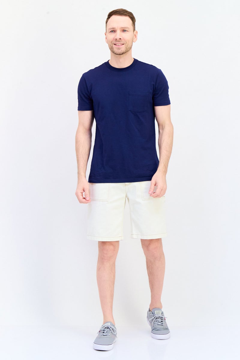 Celio شورتات كارجو صلبة للرجال، أبيض فاتح - Image 2