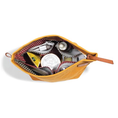 DailyObjects Small Clutch Taxi Canvas Pouch and Storage Organizer - Lightweight, Spacious, Durable and Multi-Purpose for Women and Men, Holds Accessories and Gadget like Toiletry (Color - Yellow) - Image 5