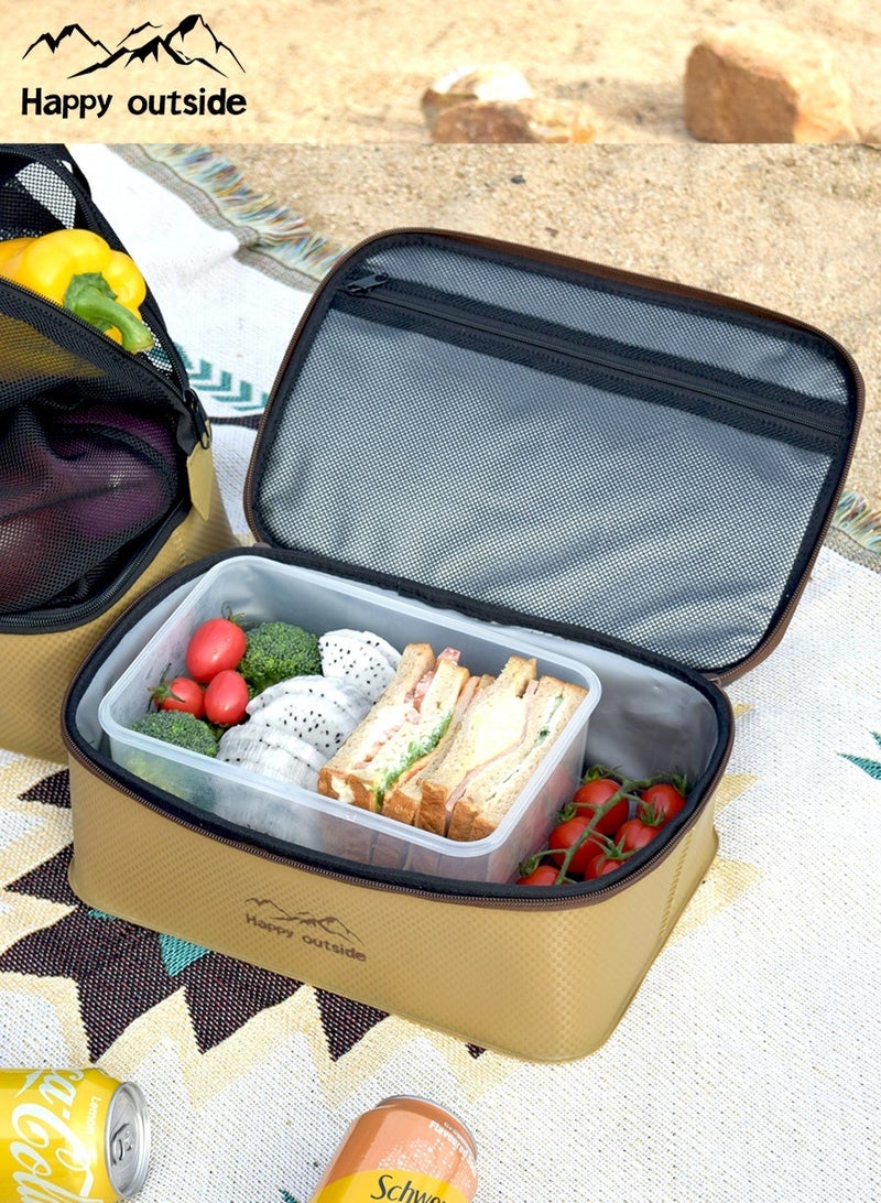 happy outside Large Thermal Insulated Lunch Bag – Khaki 30×20×10 cm, Portable Food Storage Tote for Office, School, Picnic & Travel, Waterproof, Easy to Clean, Keeps Food Fresh & Warm, Ideal for Men & Women - Image 3