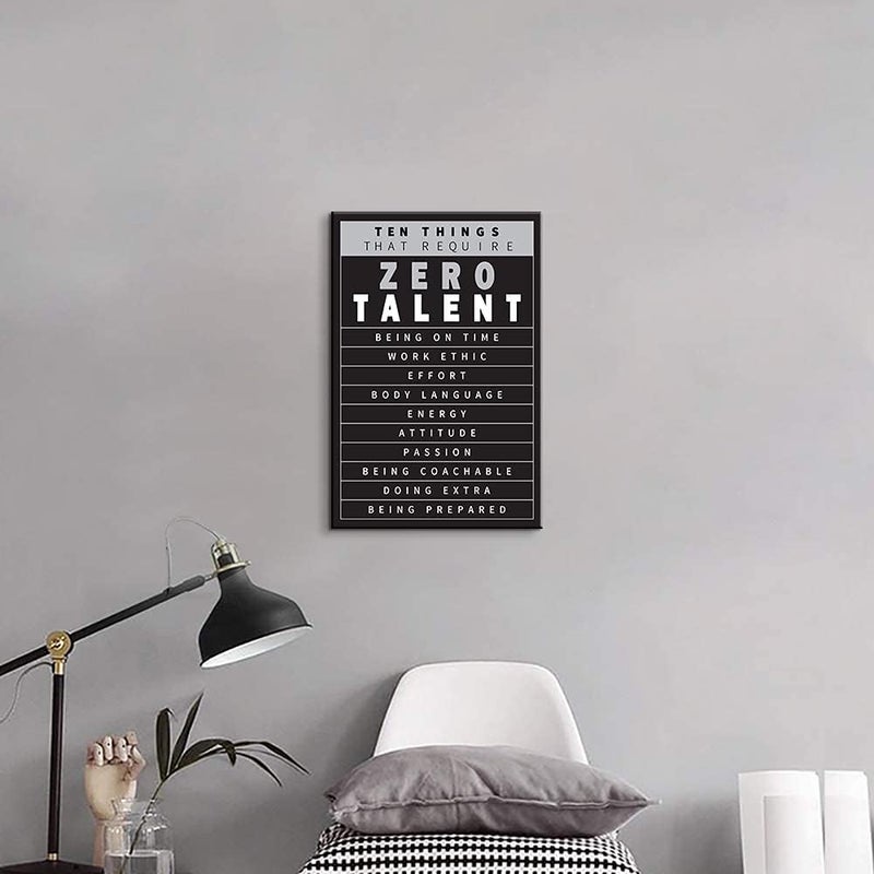 Mistyefly Motivational Canvas Art - Zero Talent Quote - Image 5
