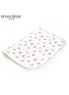 زد 3-Size Baby Waterproof Bed Pad with 100% Cotton Surface for Kids, Toddlers, Adults, Reusable and Washable Incontinence Underpads Mat for Pack n Play and Crib, Loving Heart  - Image 1