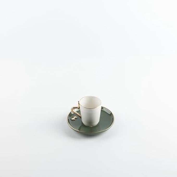 ريحني طقم القهوة التركية 12 قطعة من ليقاع أوليف جولد - Image 3