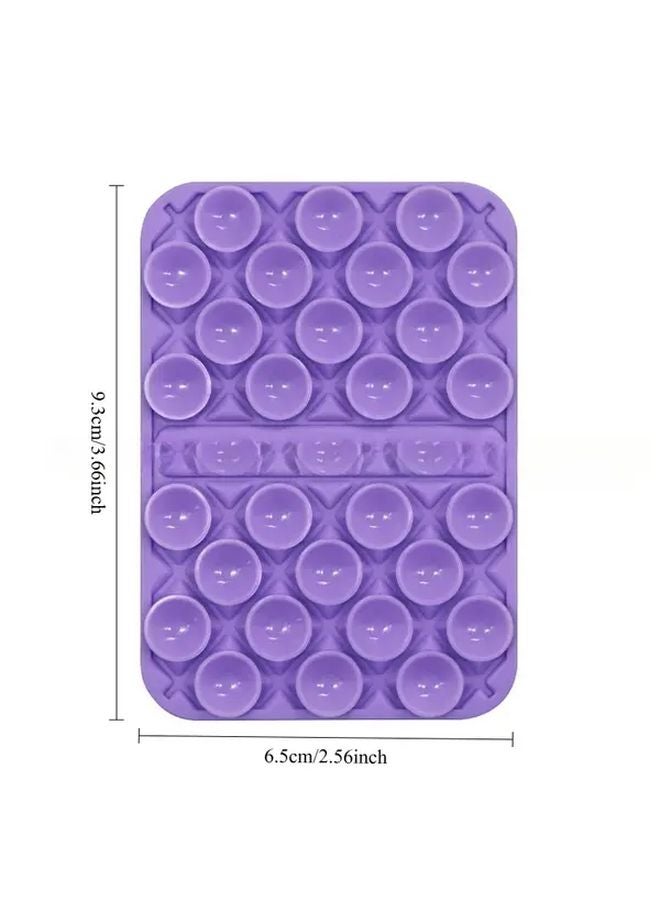 Violet Double Sided Silicone Suction Cup Phone Holder Hands Free Grip For Smartphones Tablets - Image 5