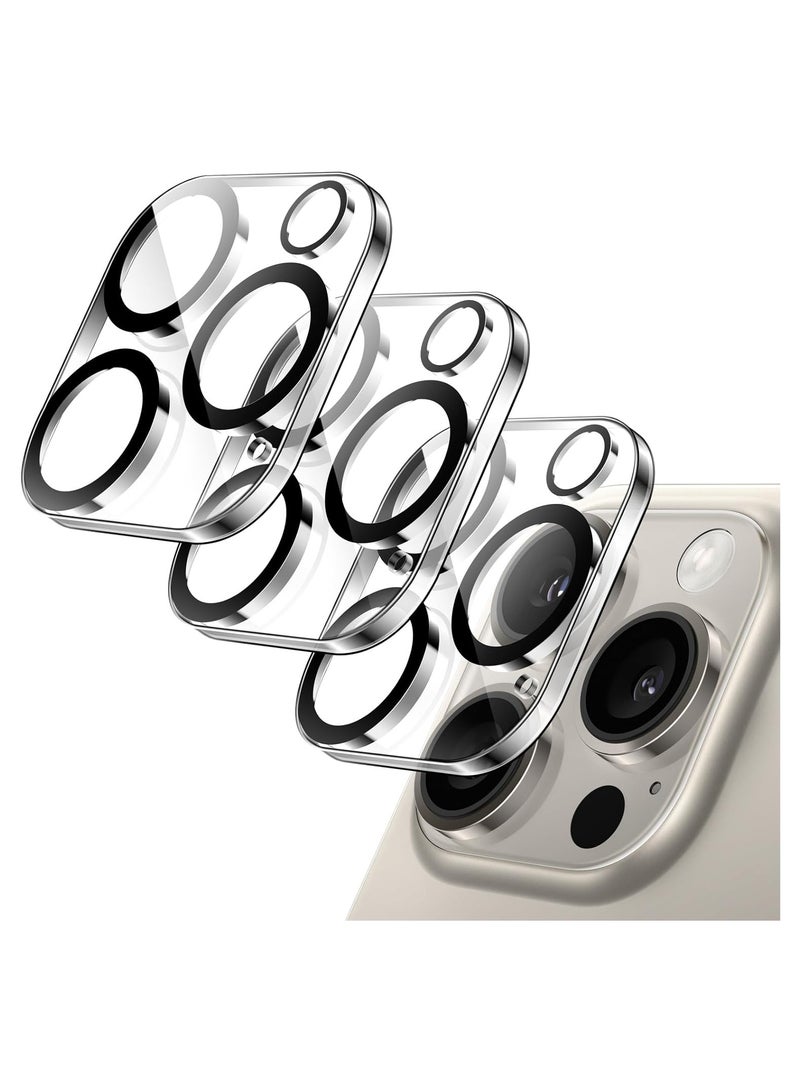 ELTRAZONE Camera Lens Protector for iPhone 15 Pro 6.1-Inch and iPhone 15 Pro Max 6.7-Inch, 9H Tempered Glass, Anti-Scratch, Case Friendly, Does Not Affect Night Shots, HD Clear, 3-Pack - Image 1