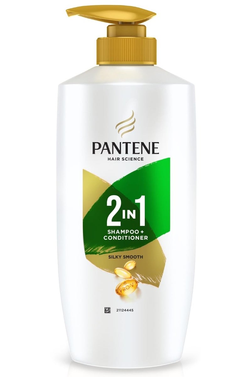 Pantene PRO V Advanced Hairfall Solution 2 in 1 Silky Smooth Care Shampoo  650ML - Image 1