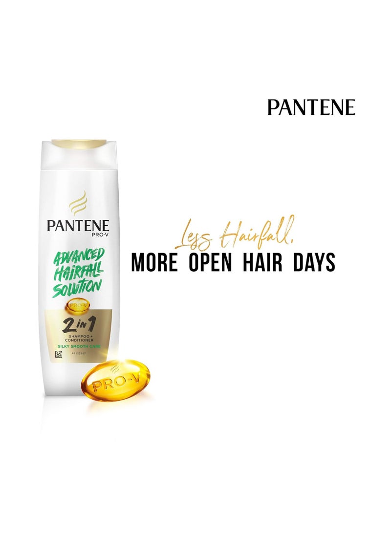 Pantene PRO V Advanced Hairfall Solution 2 in 1 Silky Smooth Care Shampoo  650ML - Image 3