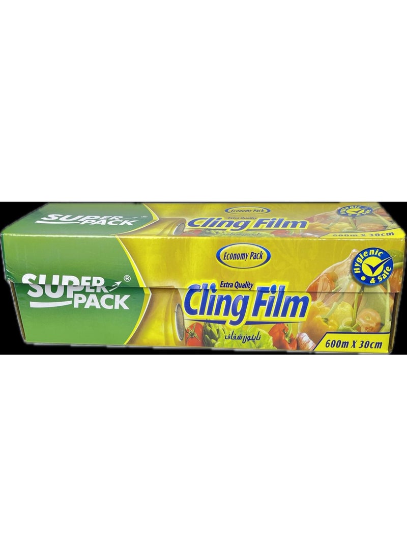 Super Pack Nylon Wrapping Roll 30cm × 600m – High Capacity