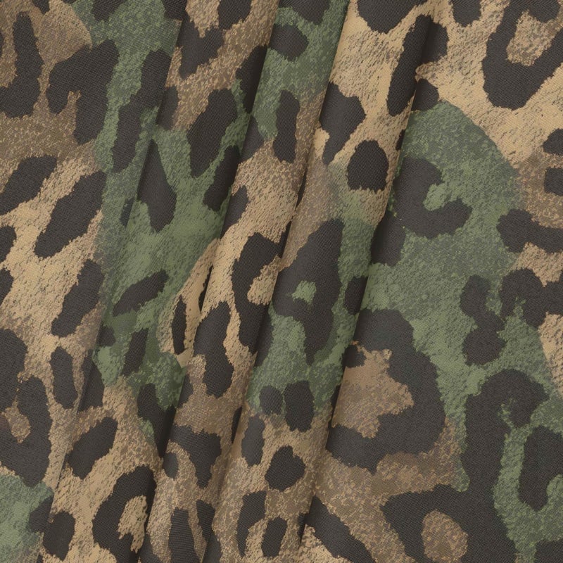Leopard Camouflage Green Square Fitted Tablecloth Waterproof Elastic Card Table Cover Stretch Wipeable Polyester Square Table Protector for Dining Kitchen Home Outdoor Picnic Decor,34x34inch - Image 2