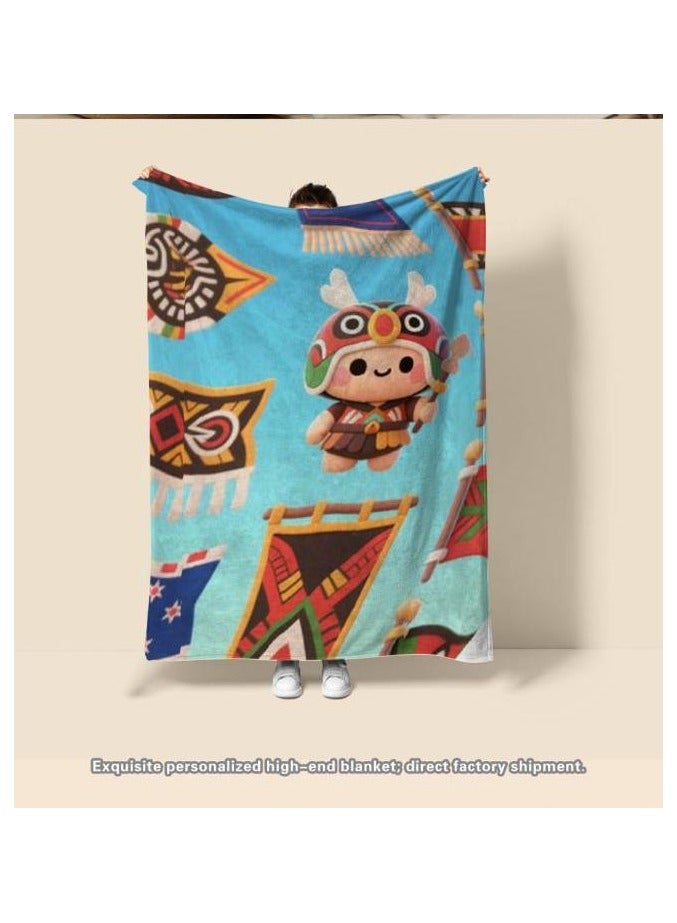 general Flannel thin blanket (warm and comfortable, suitable for sleep, gaming, dust removal and sandproof) 150cm*200cm - 386 - Image 1