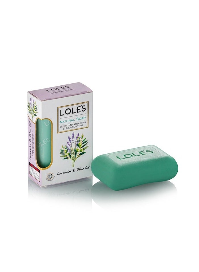LOLE'S Luxury Pure Natural Soap, Lavender & Olive Oil Beauty Bar, Detox & Deep Cleansing Face and Body Care - Vitamin E, SLS-Free, Crisp & Fresh Touch, 100% Vegetable, No Animal Fat, Pack of 2 x 150g - Image 2