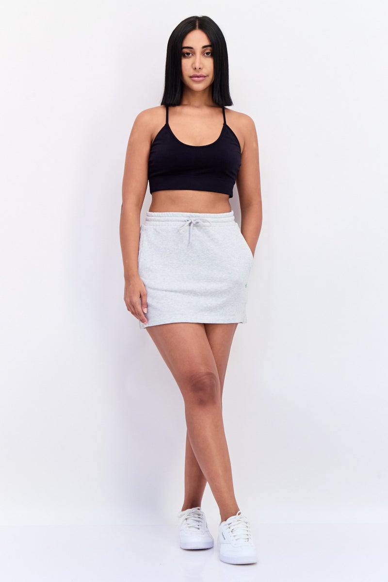 adidas Originals Women Sportswear Fit Outdoor Skirt, Heather Grey  - Image 4