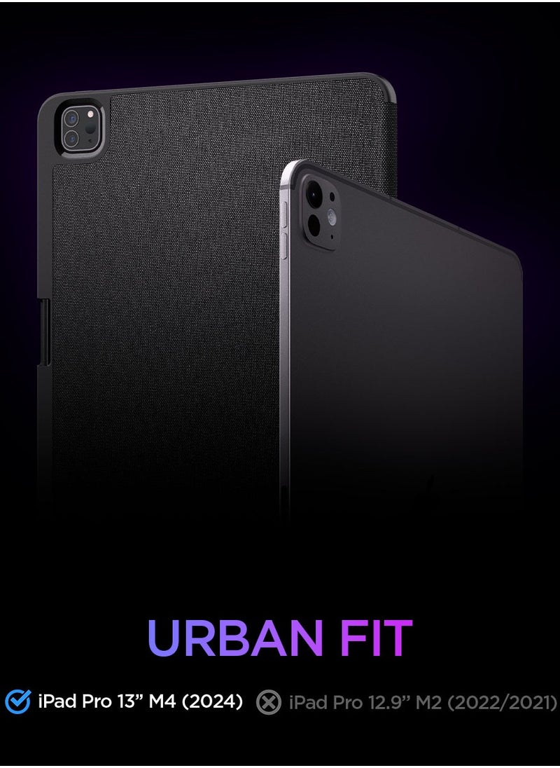 Spigen Urban Fit iPad Pro 13 inch Case Cover M4 (2024) with Pencil Holder - Black  - Image 2