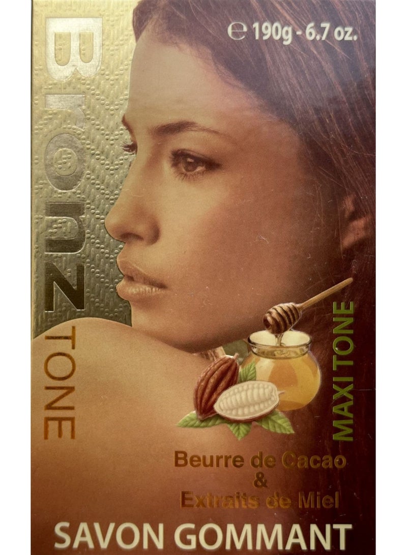 Bronz Tone Maxi Tone Exfoliating Soap With Cocoa Butter And Honey Extracts 190g