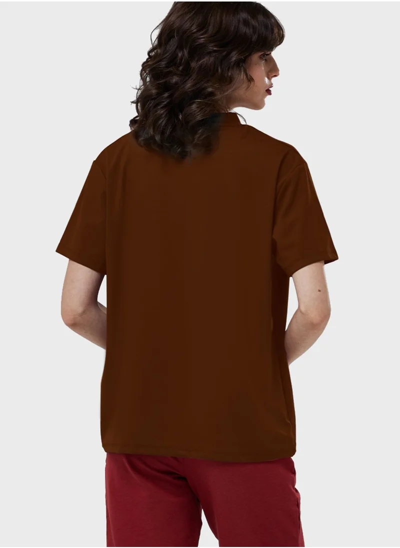 Glossy Lounge Crew Neck T-Shirt