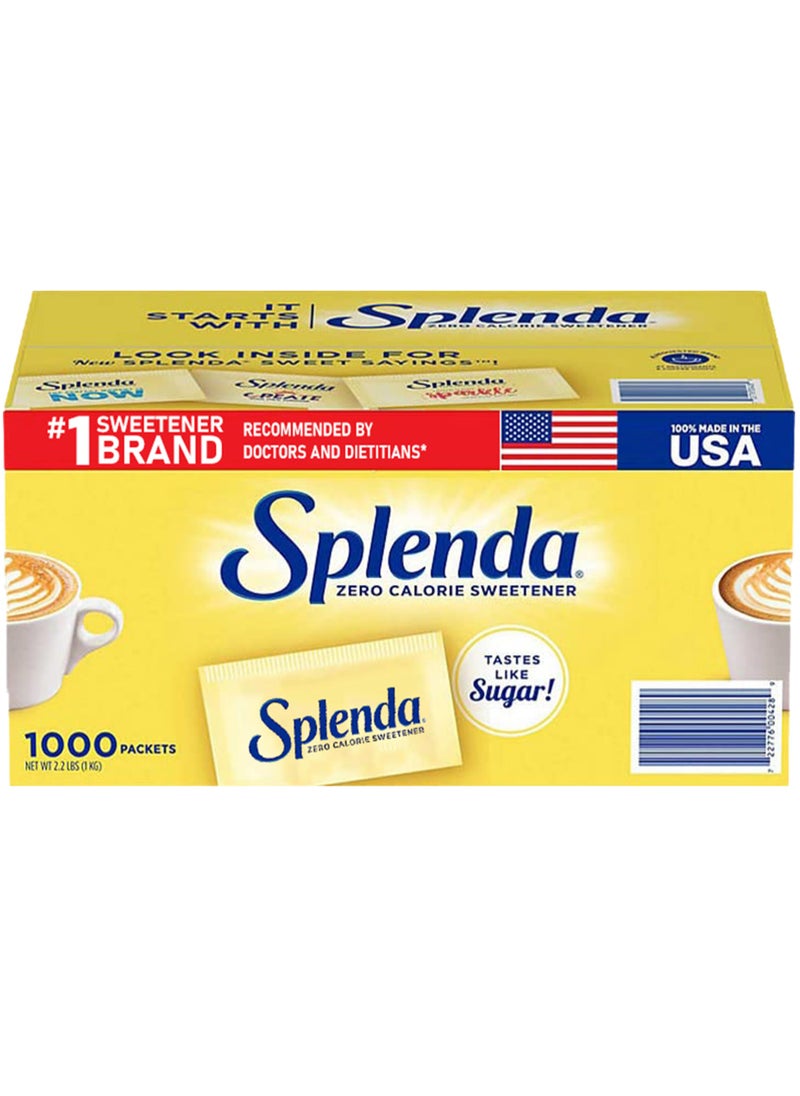 Splenda Zero Calorie Sweetener  1000 Sachets (Pack of 1).  - Image 1
