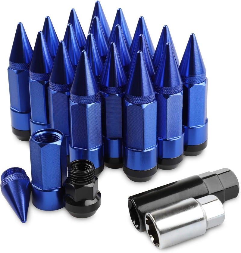 EZPROIT 20Pcs Blue Anti Theft Spikes Lug Nuts - Image 1