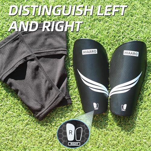 HIAARO Soccer Shin Guards for Kids Youth Adults, Shin Pads and Sleeves with Optimized Insert Pocket, Protective Soccer Equipment for Boys Girls Men Women, Size M - Image 4