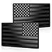 NEATABY Metal Embossed American Flag Emblem Decal Stickers 1 Pair Matte Black 5 x 3 Car USA Flag Decals for Trucks Cars SUV Motorcycles - Image 2