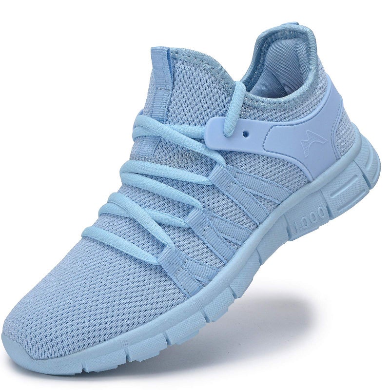 AOE أحذية المشي والجري للنساء AOE خفيفة الوزن للغاية وقابلة للتنفس من شبكة أحذية تنس غير قابلة للانزلاق للتمارين الرياضية في الصالة الرياضية مقاس 8.5 نساء / 7.5 رجال - Image 1
