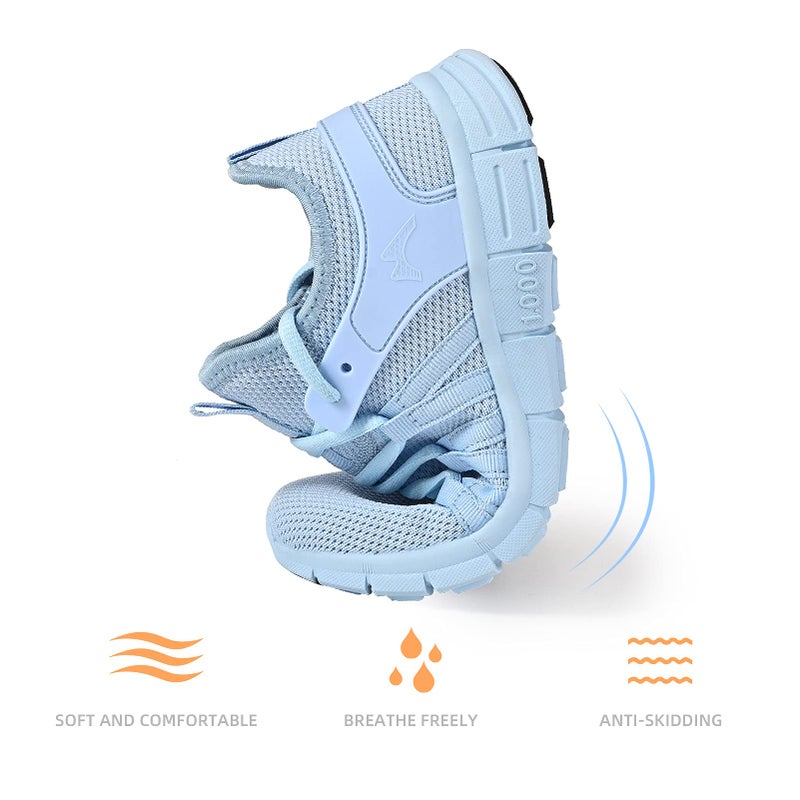 AOE أحذية المشي والجري للنساء AOE خفيفة الوزن للغاية وقابلة للتنفس من شبكة أحذية تنس غير قابلة للانزلاق للتمارين الرياضية في الصالة الرياضية مقاس 8.5 نساء / 7.5 رجال - Image 4