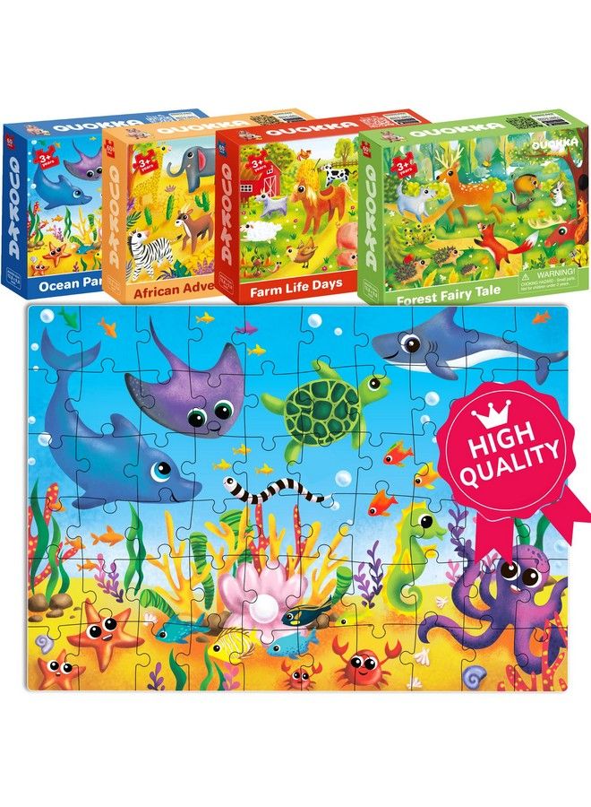 quokka 60 Piece Puzzles For Kids Ages 48 4 Jigsaw Toddler Puzzles Ages 35 By Quokka Animals Toys For Children 6810 Year Old For Boys And Girls - Image 5