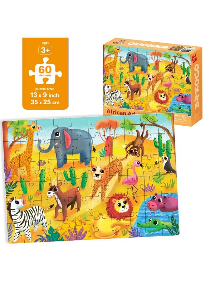 quokka 60 Piece Puzzles For Kids Ages 48 4 Jigsaw Toddler Puzzles Ages 35 By Quokka Animals Toys For Children 6810 Year Old For Boys And Girls - Image 3