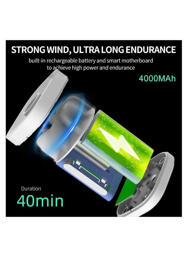 Generic Mini Electric Air Pump + Camping Light, 4000MAh Rechargeable Battery, 4 Nozzles, Portable Quick-Fill Inflate Deflate, for Inflatables Air Mattress Pool Floats Swimming Ring Vacuum Storage Bag  - Image 2