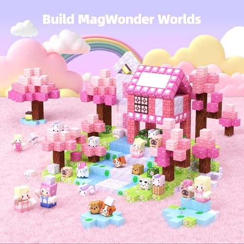 GobiDex 100PCS Magnetic Blocks Kid Building Toys for 3 Years Old Girls Upgraded STEM Sensory Gifts for Princess Kids Magnets Game for Toddler - Image 5