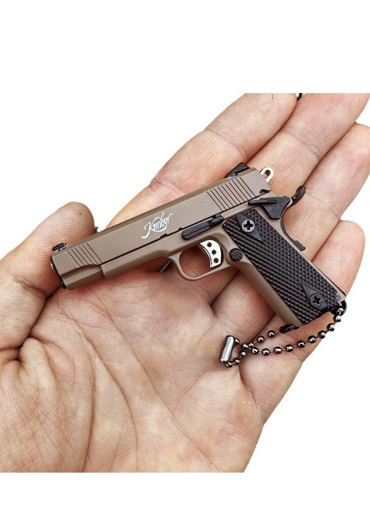general 1911 metal keychain mini tactical keychain small pendant keychain ornament collection gift men's army fanatics - Image 1