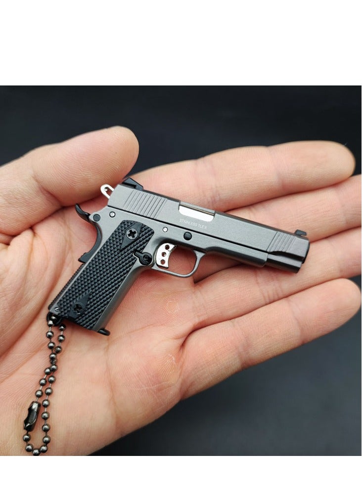 general 1911 metal keychain mini tactical keychain small pendant keychain ornament collection gift men's army fanatics - Image 2