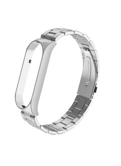 Metal Strap For XiaomiBand 6 5 Milanese Loop Three-bead Stainless Steel Mesh Strap Compatible For Xiaomi34 Smart Bracelet-Color:Three Beads-Silver-Specifications:Mi Band 3/4 Universal