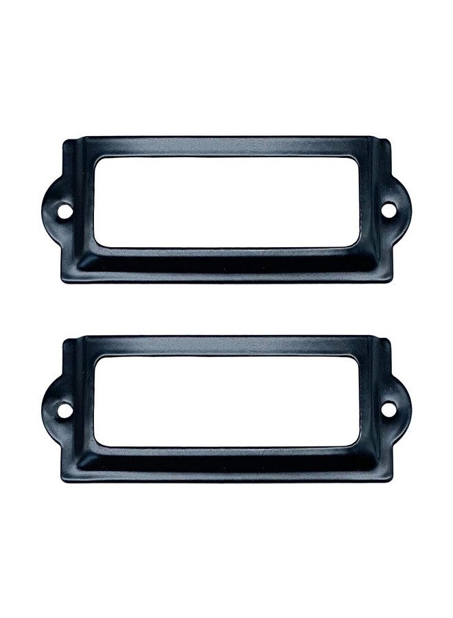 Adiyer [24 Pack] Black Office Library File Drawer Cabinet Card Tag Label Holder Metal Frame 83Mm X 30Mm - Image 1