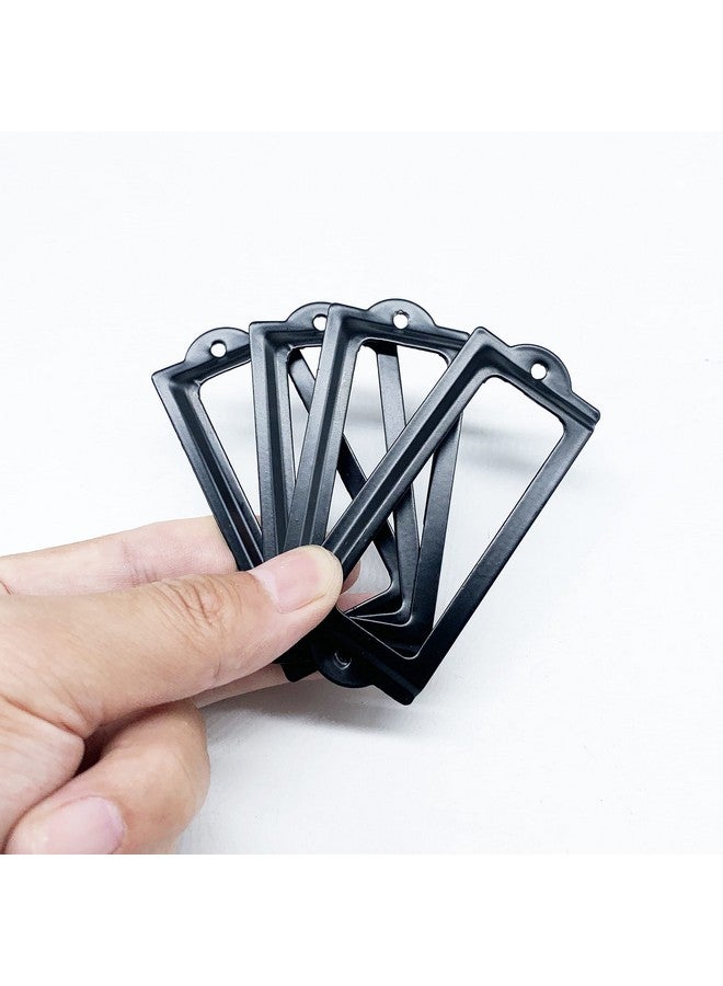 Adiyer [24 Pack] Black Office Library File Drawer Cabinet Card Tag Label Holder Metal Frame 83Mm X 30Mm - Image 4