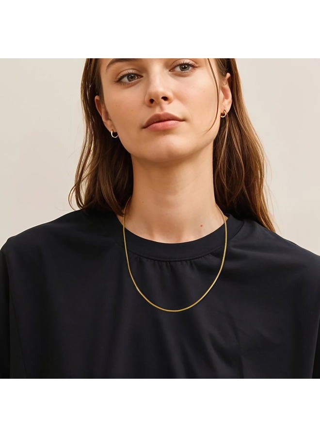 GYUYCW 14K Gold Necklaces for Women Gold Chain for Women 14K Gold Chain for Men Thin Snake Chains 22in - Image 3