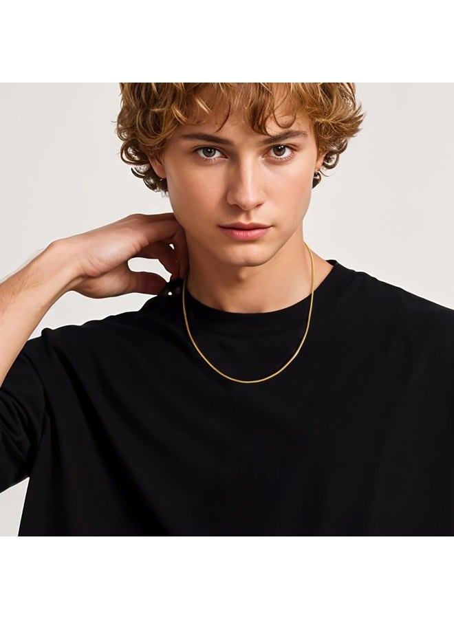 GYUYCW 14K Gold Necklaces for Women Gold Chain for Women 14K Gold Chain for Men Thin Snake Chains 22in - Image 4