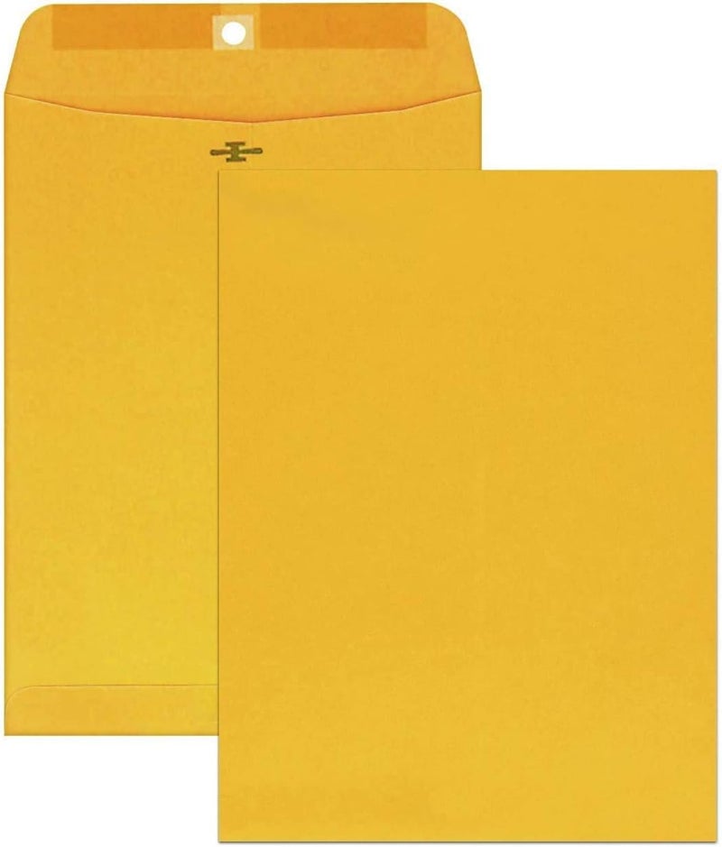 Mead Heavyweight Brown Kraft Clasp Envelopes, 9" x 12", 20 Count - Image 2