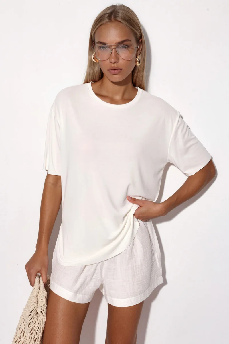 بوسيم BUSEM Loose Fit Crew Neck T-Shirt