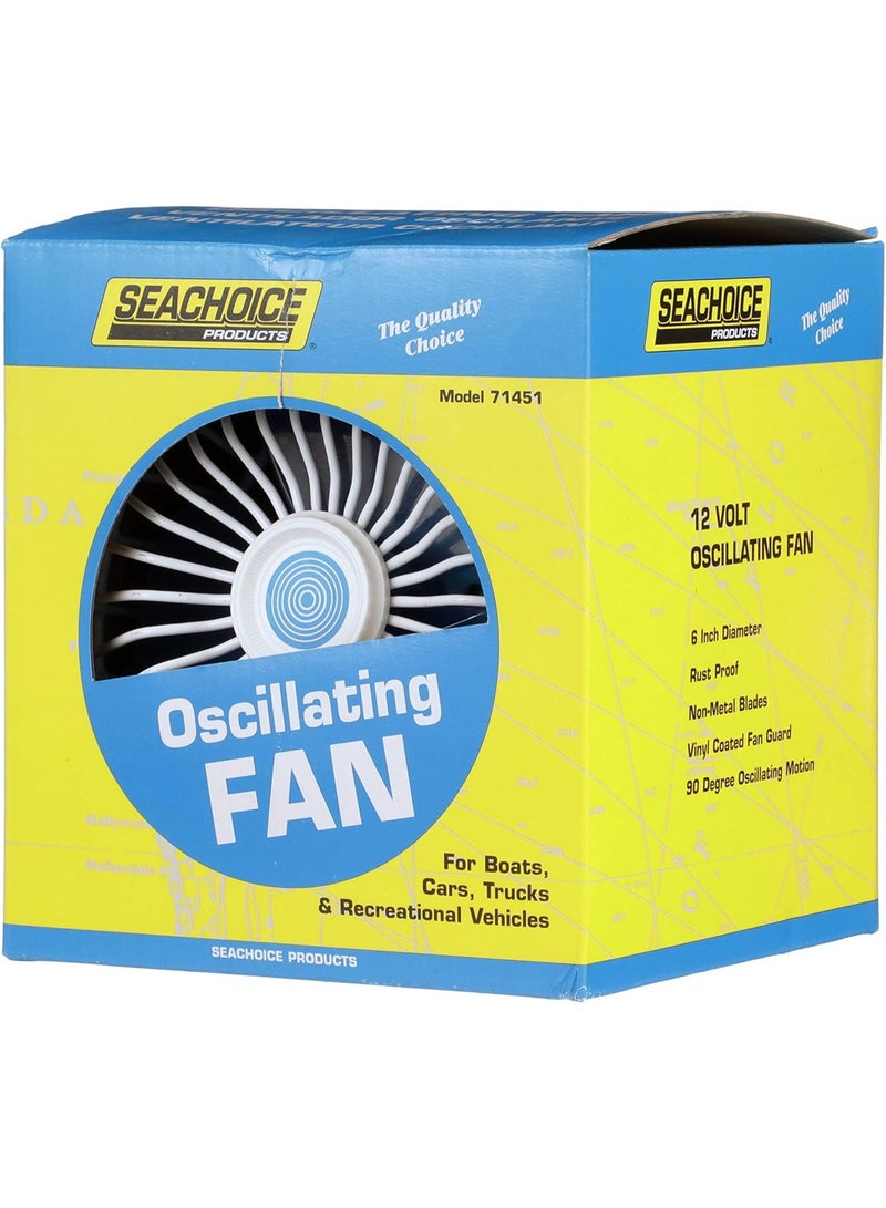 SEACHOICE Seachoice 12V DC Oscillating Fan, 6 in., 90-Degree Oscillating Motion - Image 4