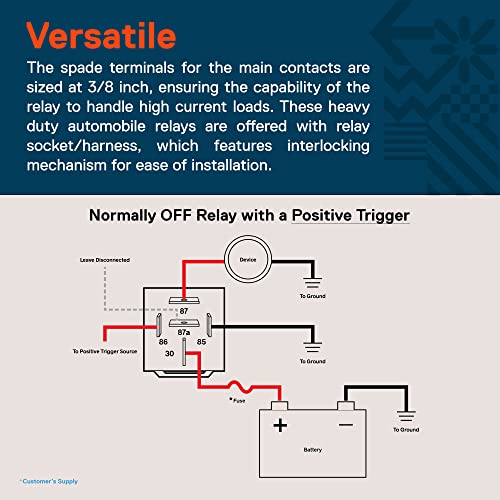 ONLINE LED STORE True MODS 5 Pack Bosch Style 5-Pin 12V Relay Kit [60/80 Amp Heavy Duty] [Interlocking Harness Socket Holder] [12 AWG Hot Wires] [SPDT] 12 Volt Automotive Relays for Auto Fan Cars - Image 4