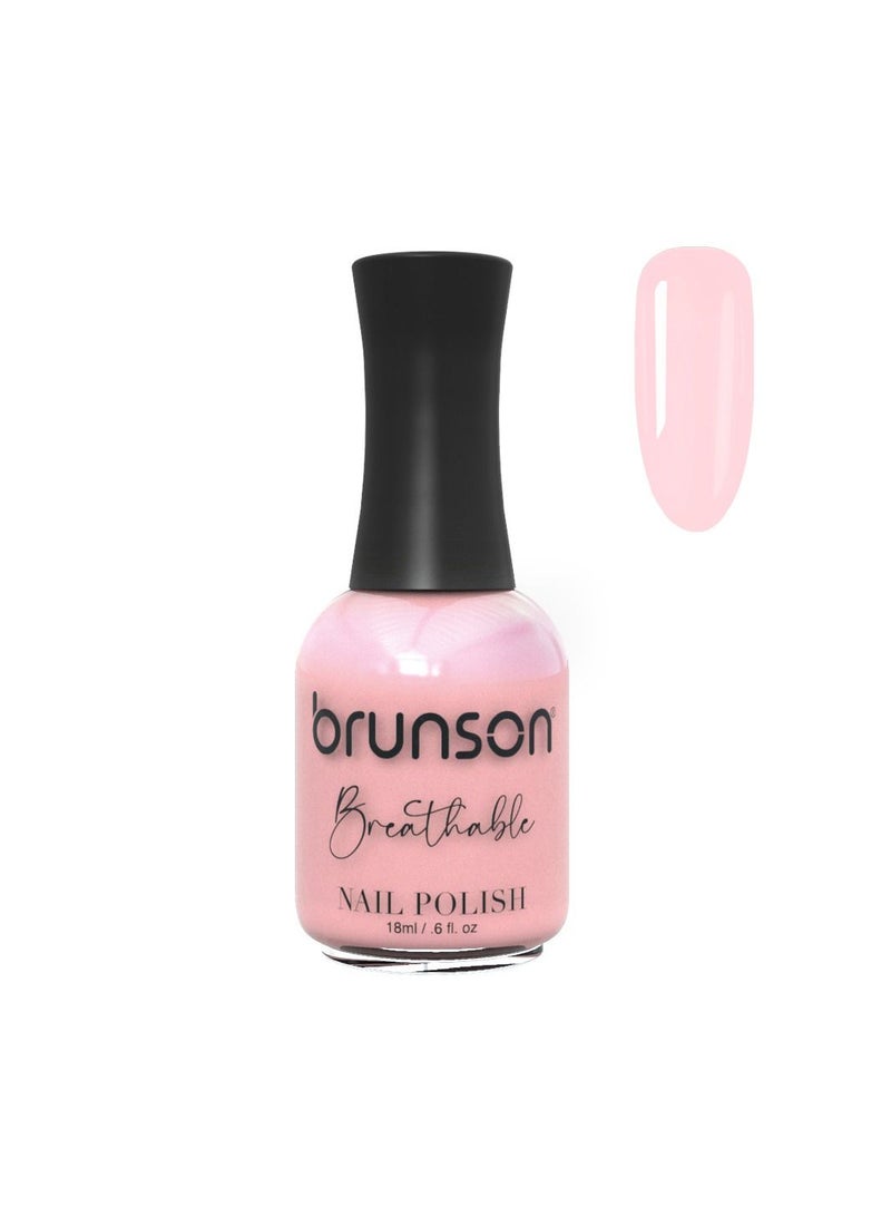 Brunson breathable nail polish halal nail lacquer wudu friendly quick dry long lasting but easy peel off glossy shine water based nail paint 18ml