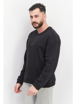 adidas Originals Men Sportswear Fit Brand Logo Sweatshirt, Black  - Image 2