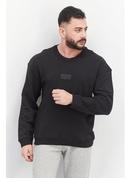 adidas Originals Men Sportswear Fit Brand Logo Sweatshirt, Black  - Image 1