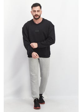adidas Originals Men Sportswear Fit Brand Logo Sweatshirt, Black  - Image 3