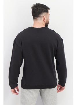 adidas Originals Men Sportswear Fit Brand Logo Sweatshirt, Black  - Image 4