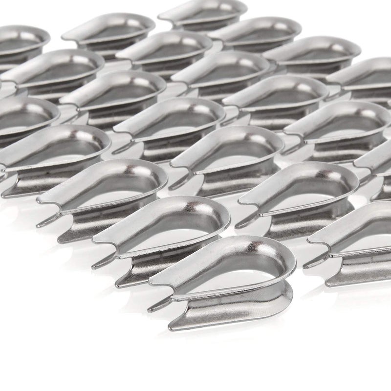 Cbtone 50 Pack M6 Stainless Steel Thimble For 1/4 Inch Diameter Wire Rope Cable Thimbles Rigging - Image 1