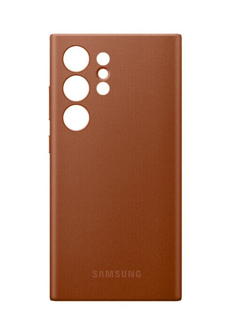 Techie Samsung Galaxy S24 Ultra 2024 Vegan Leather Case Nature Friendly Case – Brown  - Image 2