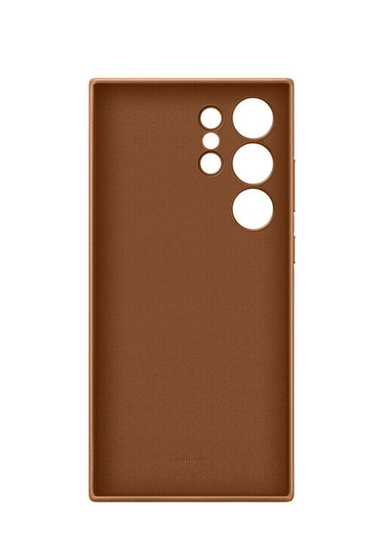 Techie Samsung Galaxy S24 Ultra 2024 Vegan Leather Case Nature Friendly Case – Brown  - Image 5
