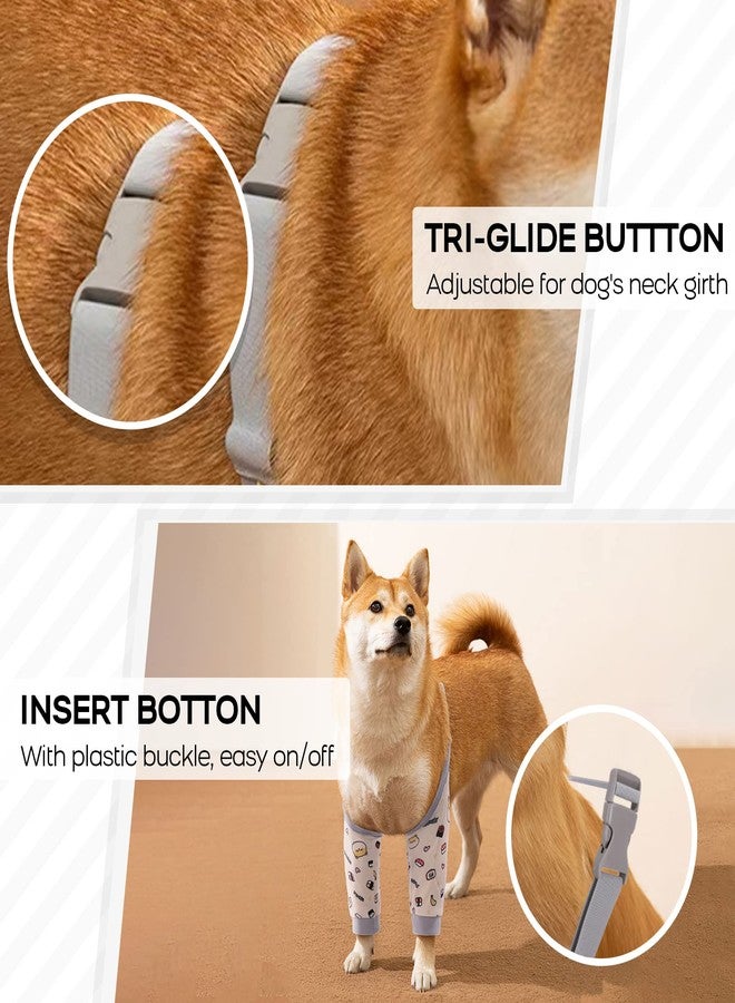 ROZKITCH Dog Surgery Leg Sleeve for Front Legs, Pet Prevent Licking Wound Elbow Knee Protector, Dog Leg Sleeve to Stop Licking Cone Collar Alternative for Sprain ACL CCL Arthritis Cute Dog XL - Image 3