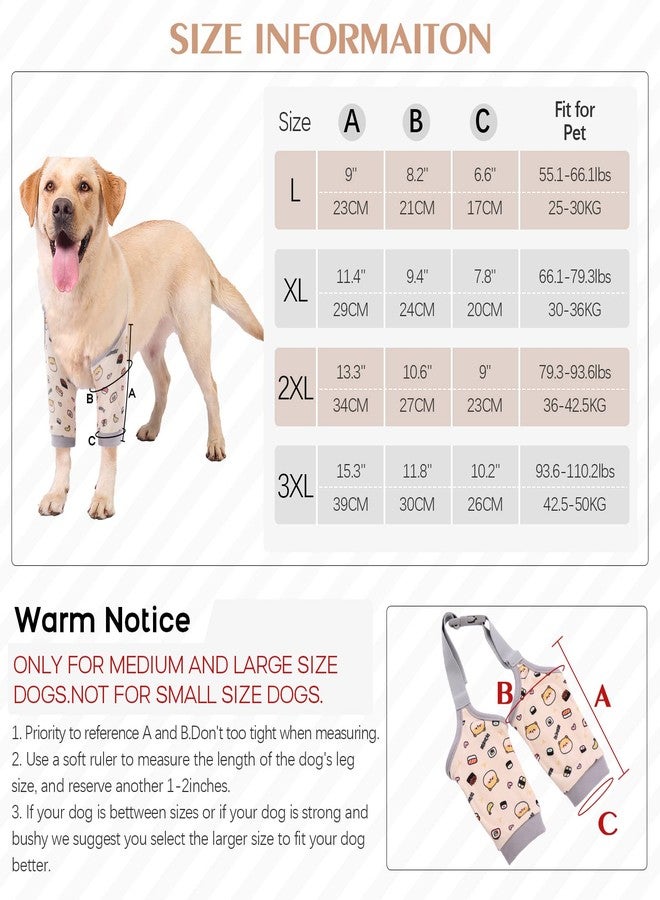 ROZKITCH Dog Surgery Leg Sleeve for Front Legs, Pet Prevent Licking Wound Elbow Knee Protector, Dog Leg Sleeve to Stop Licking Cone Collar Alternative for Sprain ACL CCL Arthritis Cute Dog XL - Image 4