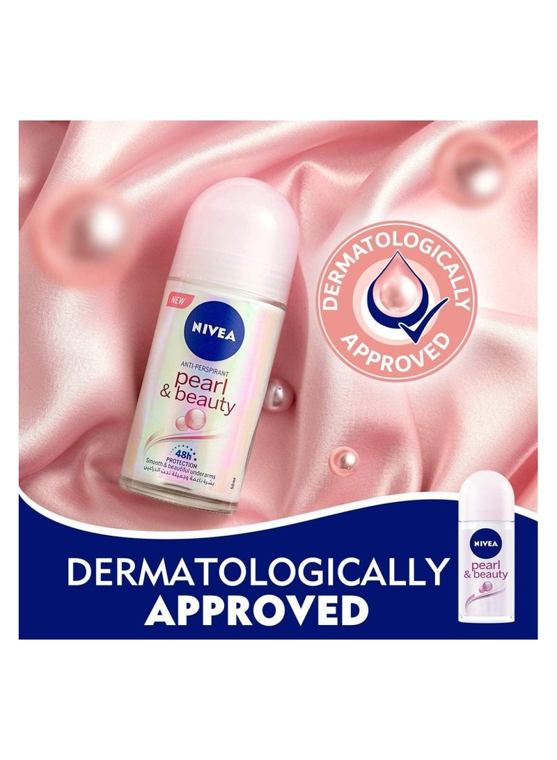Nivea Deodorant Roll On Pearl & Beauty - 50ml - Image 2